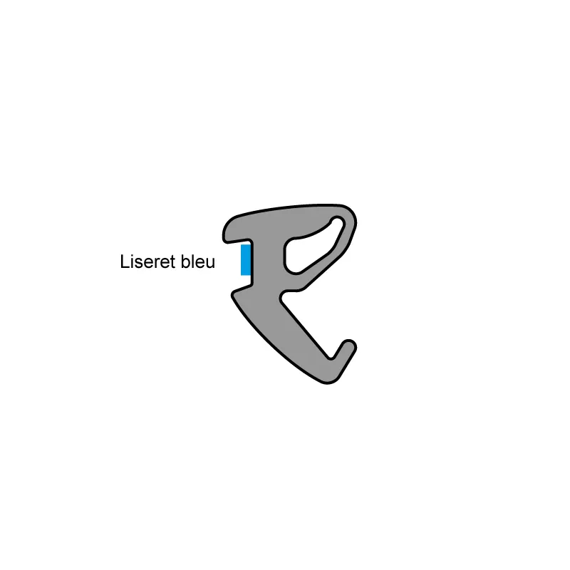 Joint de calage pour vitrage multi-jeux, EPDM. Accroche: 2,5 mm - Jeu: 4,0 à 6,0 mm